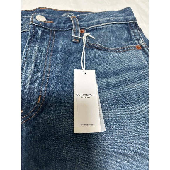Outerknown Sea Jeans The Brook Wide Leg High Rise Blue Denim Womens Size 28 New - Picture 8 of 10